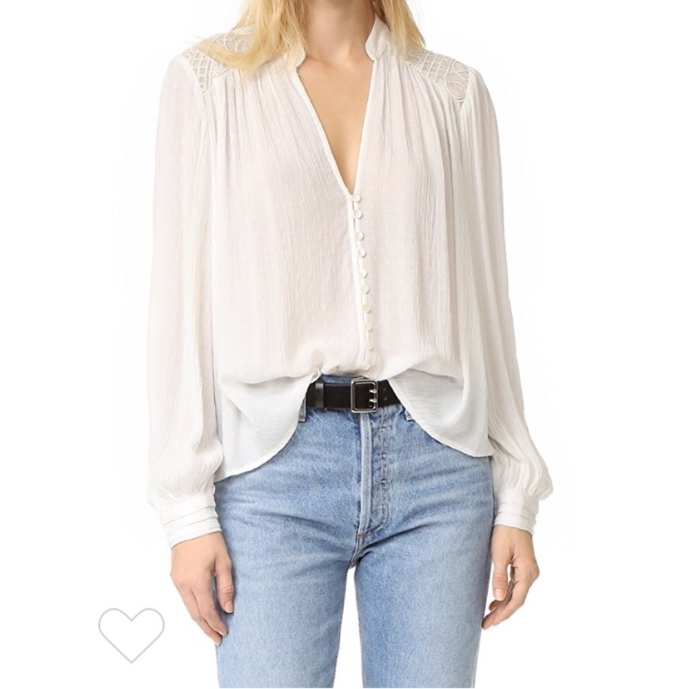 Free People “Canyon Rose” Button down Sz S